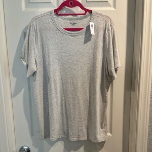 NWT! Old Navy Everywear Light Gray Women's Short Sleeve Tee — XL Tall